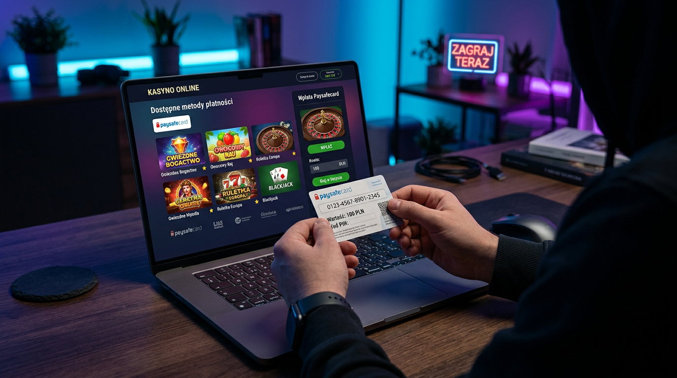 Płatność Paysafecard w kasynie online na komputerze